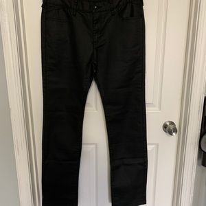 Harlem Ultra Slim Coated Zip Jeans